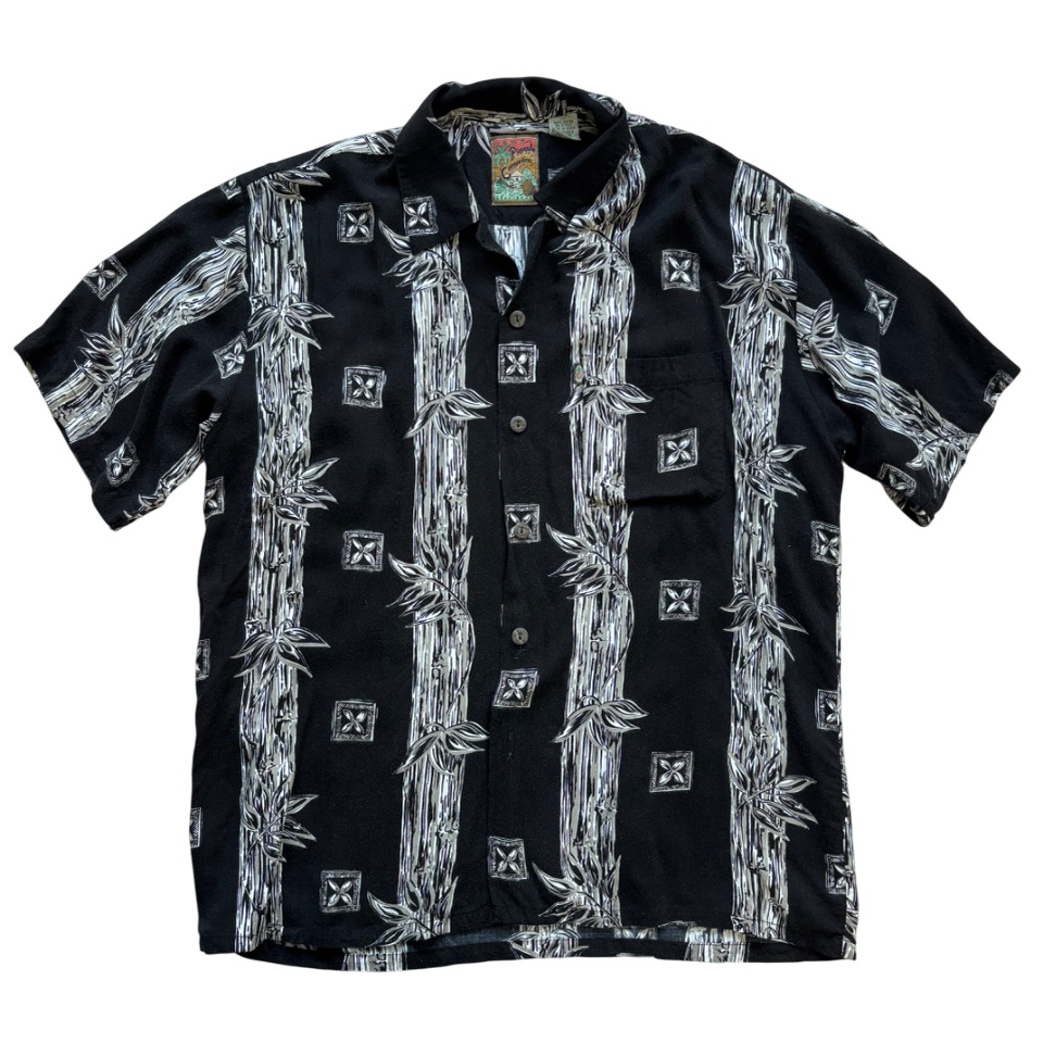 Pineapple Connection Vintage Hawaiian Shirt Black And White Size M